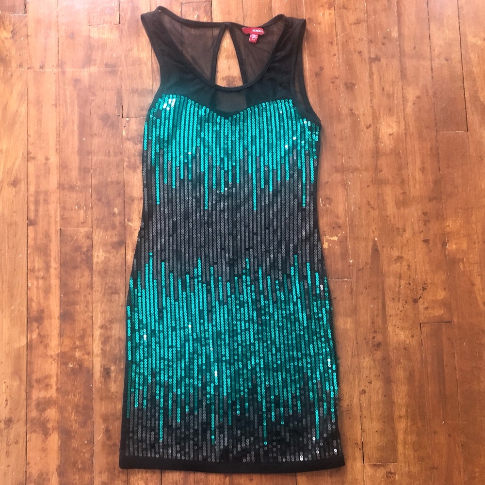 Fun Green and Black Sparkly Dress